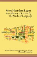 More heat than light? sex-difference science & the study of language /