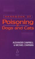 Handbook of poisoning in dogs and cats