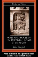 War and society in imperial Rome, 31 BC-AD 284