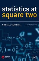 Statistics at square two understanding modern statistical applications in medicine /
