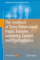 The synthesis of three dimensional haptic textures geometry, control, and psychophysics /