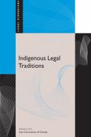 Indigenous Legal Traditions.