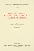 Reappearing Characters in Balzac's Comédie Humaine.