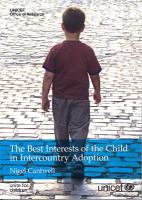 The best interests of the child in intercountry adoption /