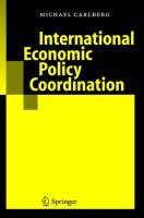 International economic policy coordination /