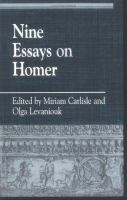 Nine essays on Homer /