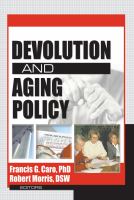 Devolution and Aging Policy.