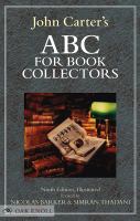 John Carter's ABC for book collectors.