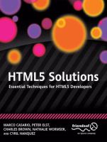 HTML5 Solutions Essential Techniques for HTML5 Developers /