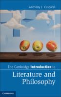 The Cambridge introduction to literature and philosophy /