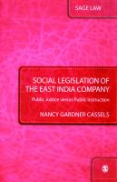 Social legislation of the East India Company : public justice versus public instruction /