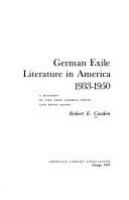 German exile literature in America, 1933-1950; a history of the free German press and book trade /