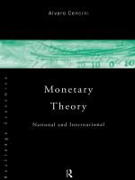 Monetary Theory : National and International.