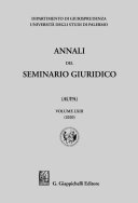 Annali Del Seminario Giuridico Dell'Università Di Palermo - E-Book.