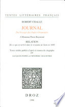 Journal du voyage des Indes Orientales : à monsieur Pierre Raymond ; Relation de ce qui est arrivé dans le royaume de Siam en 1688 /