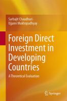 Foreign Direct Investment in Developing Countries A Theoretical Evaluation /