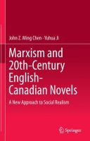 Marxism and 20th-Century English-Canadian Novels A New Approach to Social Realism /