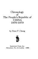 Chronology of the People's Republic of China, 1970-1979 /