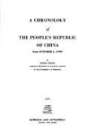 A chronology of the People's Republic of China from October 1, 1949.