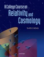 A college course on relativity and cosmology