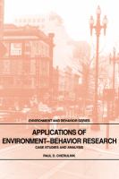 Applications of environment-behavior research : case studies and analysis /