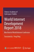 World Internet Development Report 2018 Blue Book of World Internet Conference  /