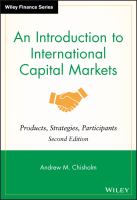 An introduction to international capital markets products, strategies, participants /