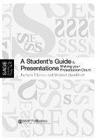 A student's guide to presentations making your presentation count /