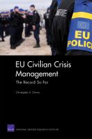 EU civilian crisis management the record so far /