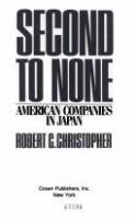 Second to none : American companies in Japan /