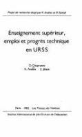 Enseignement supérieur, emploi et progrès technique en URSS /