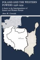 Poland and the Western Powers 1938-1938 : a Study in the Interdependence of Eastern and Western Europe.