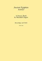 Ancient Egyptian science : a source book /