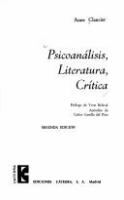 Psicoanálisis, literatura, crítica /