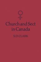 Church and sect in Canada /