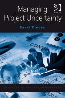Managing project uncertainty