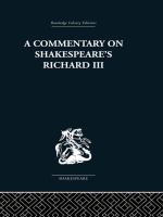 Commentary on Shakespeare's Richard III.