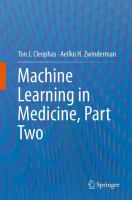 Machine Learning in Medicine Part Two /