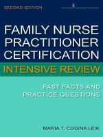 Family nurse practitioner certification intensive review fast facts and practice questions /