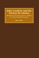 John Goodwin and the Puritan Revolution : religion and intellectual change in seventeenth-century England /