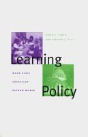 Learning policy when state education reform works /