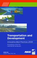 Transportation and Development 2008 : Innovative Best Practices.