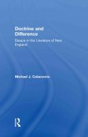 Doctrine and difference : essays in the literature of New England /