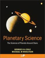 Planetary science : the science of planets around stars /