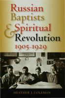 Russian Baptists and spiritual revolution, 1905-1929