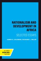 Nationalism and development in Africa : selected essays /