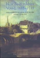 How Bedfordshire voted, 1685-1735 : the evidence of local poll books.