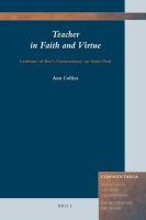 Teacher in faith and virtue Lanfranc of Bec's commentary on Saint Paul /