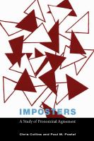 Imposters : A Study of Pronominal Agreement.