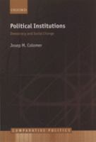Political institutions : democracy and social choice /